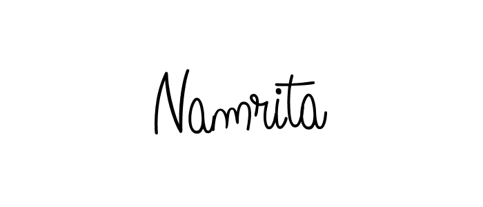 Make a beautiful signature design for name Namrita. With this signature (Angelique-Rose-font-FFP) style, you can create a handwritten signature for free. Namrita signature style 5 images and pictures png