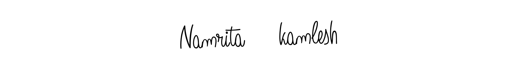 Use a signature maker to create a handwritten signature online. With this signature software, you can design (Angelique-Rose-font-FFP) your own signature for name Namrita❤️kamlesh. Namrita❤️kamlesh signature style 5 images and pictures png