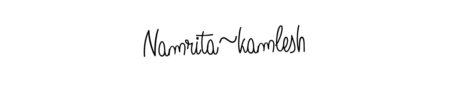 Also we have Namrita~kamlesh name is the best signature style. Create professional handwritten signature collection using Angelique-Rose-font-FFP autograph style. Namrita~kamlesh signature style 5 images and pictures png