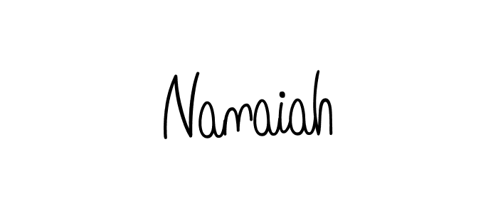 Create a beautiful signature design for name Nanaiah. With this signature (Angelique-Rose-font-FFP) fonts, you can make a handwritten signature for free. Nanaiah signature style 5 images and pictures png
