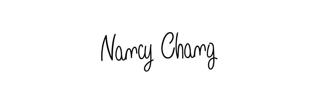 Use a signature maker to create a handwritten signature online. With this signature software, you can design (Angelique-Rose-font-FFP) your own signature for name Nancy Chang. Nancy Chang signature style 5 images and pictures png