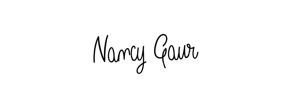 Use a signature maker to create a handwritten signature online. With this signature software, you can design (Angelique-Rose-font-FFP) your own signature for name Nancy Gaur. Nancy Gaur signature style 5 images and pictures png