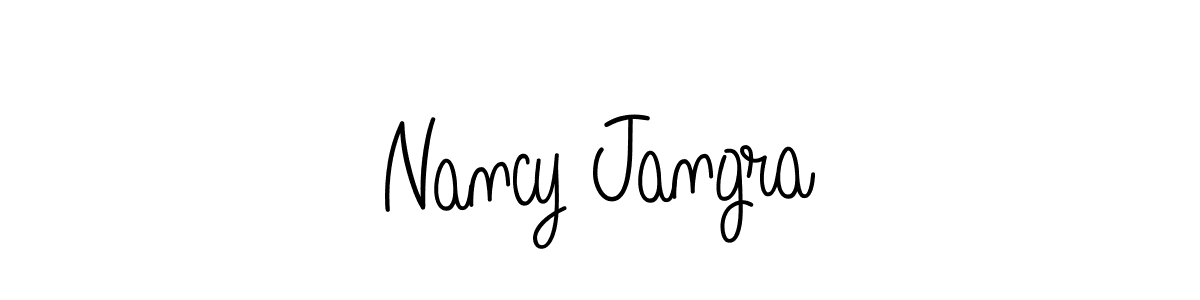 Use a signature maker to create a handwritten signature online. With this signature software, you can design (Angelique-Rose-font-FFP) your own signature for name Nancy Jangra. Nancy Jangra signature style 5 images and pictures png