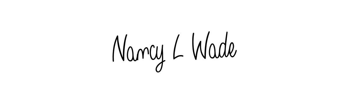 Nancy L Wade stylish signature style. Best Handwritten Sign (Angelique-Rose-font-FFP) for my name. Handwritten Signature Collection Ideas for my name Nancy L Wade. Nancy L Wade signature style 5 images and pictures png