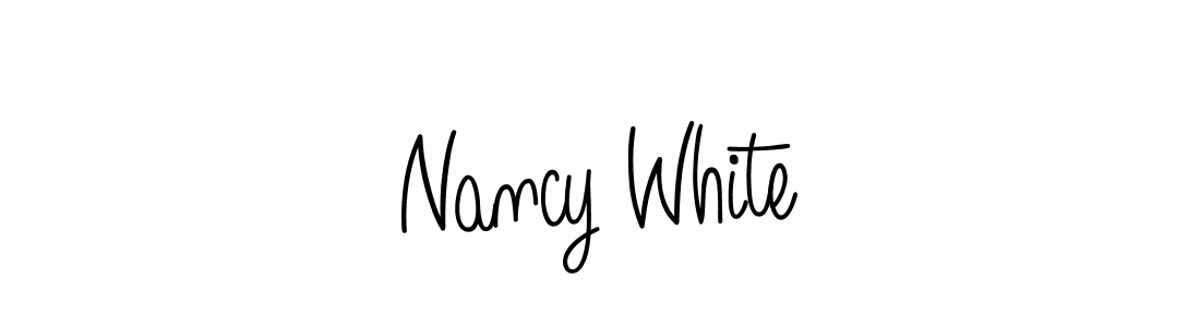 Use a signature maker to create a handwritten signature online. With this signature software, you can design (Angelique-Rose-font-FFP) your own signature for name Nancy White. Nancy White signature style 5 images and pictures png