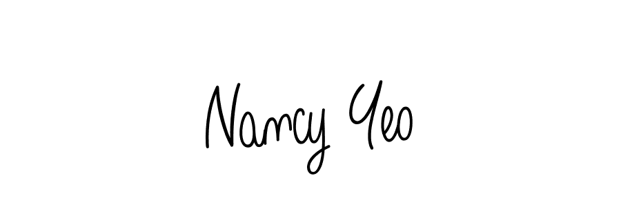 You should practise on your own different ways (Angelique-Rose-font-FFP) to write your name (Nancy Yeo) in signature. don't let someone else do it for you. Nancy Yeo signature style 5 images and pictures png