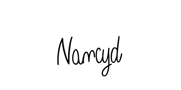 Make a beautiful signature design for name Nancyd. With this signature (Angelique-Rose-font-FFP) style, you can create a handwritten signature for free. Nancyd signature style 5 images and pictures png