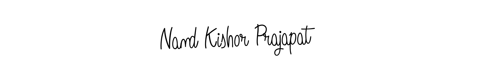 Use a signature maker to create a handwritten signature online. With this signature software, you can design (Angelique-Rose-font-FFP) your own signature for name Nand Kishor Prajapat. Nand Kishor Prajapat signature style 5 images and pictures png