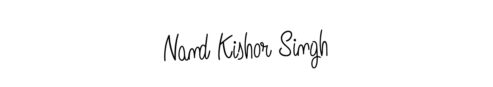 The best way (Angelique-Rose-font-FFP) to make a short signature is to pick only two or three words in your name. The name Nand Kishor Singh include a total of six letters. For converting this name. Nand Kishor Singh signature style 5 images and pictures png