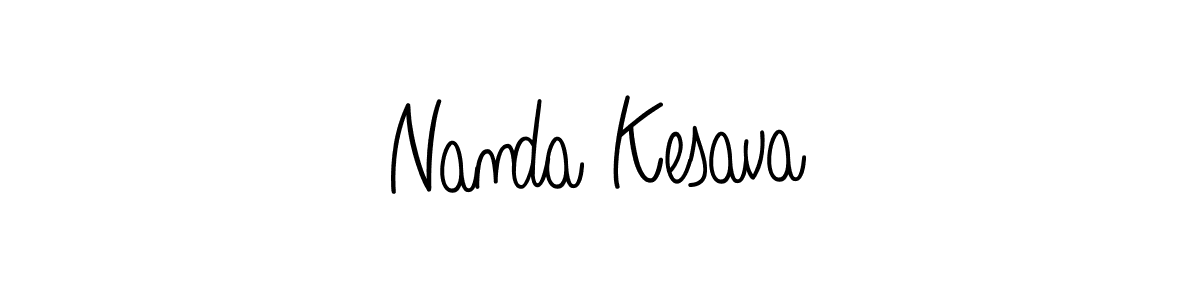 Use a signature maker to create a handwritten signature online. With this signature software, you can design (Angelique-Rose-font-FFP) your own signature for name Nanda Kesava. Nanda Kesava signature style 5 images and pictures png