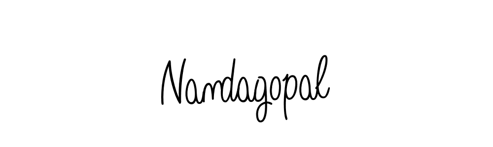 How to make Nandagopal name signature. Use Angelique-Rose-font-FFP style for creating short signs online. This is the latest handwritten sign. Nandagopal signature style 5 images and pictures png