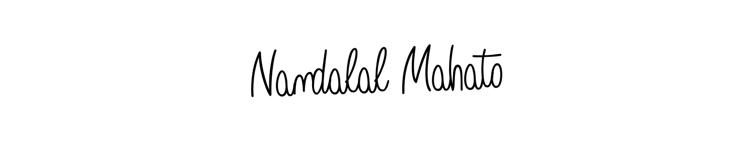 How to make Nandalal Mahato name signature. Use Angelique-Rose-font-FFP style for creating short signs online. This is the latest handwritten sign. Nandalal Mahato signature style 5 images and pictures png