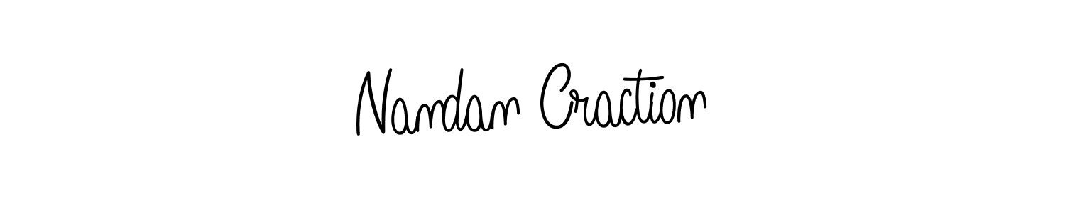 Design your own signature with our free online signature maker. With this signature software, you can create a handwritten (Angelique-Rose-font-FFP) signature for name Nandan Craction. Nandan Craction signature style 5 images and pictures png