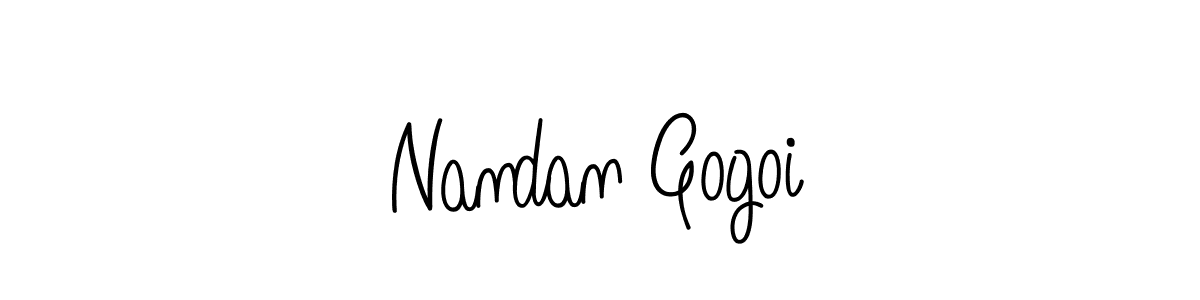 Create a beautiful signature design for name Nandan Gogoi. With this signature (Angelique-Rose-font-FFP) fonts, you can make a handwritten signature for free. Nandan Gogoi signature style 5 images and pictures png