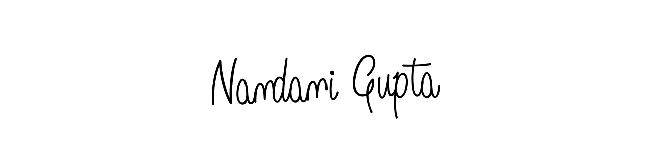 How to make Nandani Gupta name signature. Use Angelique-Rose-font-FFP style for creating short signs online. This is the latest handwritten sign. Nandani Gupta signature style 5 images and pictures png