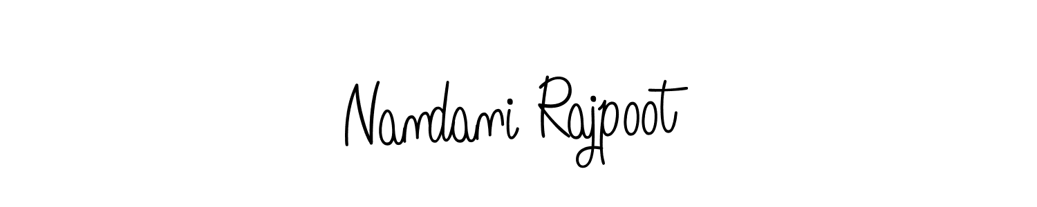 Design your own signature with our free online signature maker. With this signature software, you can create a handwritten (Angelique-Rose-font-FFP) signature for name Nandani Rajpoot. Nandani Rajpoot signature style 5 images and pictures png