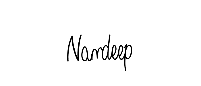 Nandeep stylish signature style. Best Handwritten Sign (Angelique-Rose-font-FFP) for my name. Handwritten Signature Collection Ideas for my name Nandeep. Nandeep signature style 5 images and pictures png