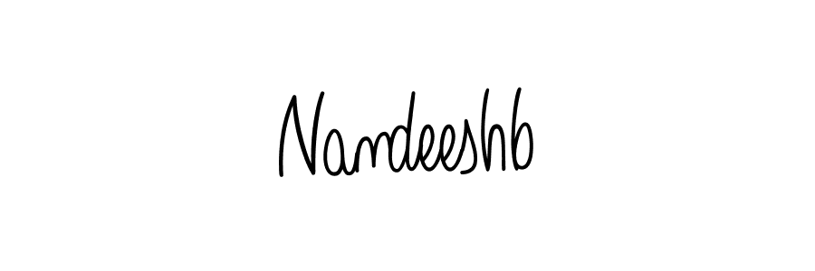 Nandeeshb stylish signature style. Best Handwritten Sign (Angelique-Rose-font-FFP) for my name. Handwritten Signature Collection Ideas for my name Nandeeshb. Nandeeshb signature style 5 images and pictures png