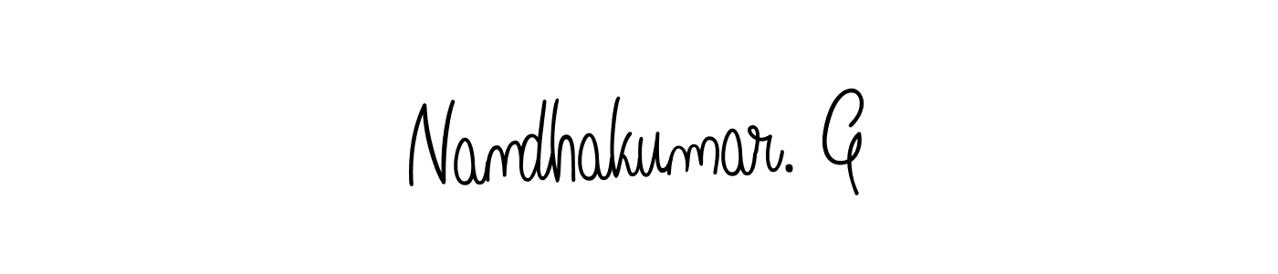 Make a beautiful signature design for name Nandhakumar. G. With this signature (Angelique-Rose-font-FFP) style, you can create a handwritten signature for free. Nandhakumar. G signature style 5 images and pictures png