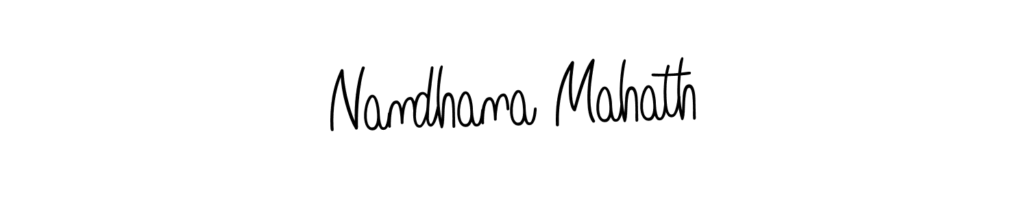 Design your own signature with our free online signature maker. With this signature software, you can create a handwritten (Angelique-Rose-font-FFP) signature for name Nandhana Mahath. Nandhana Mahath signature style 5 images and pictures png