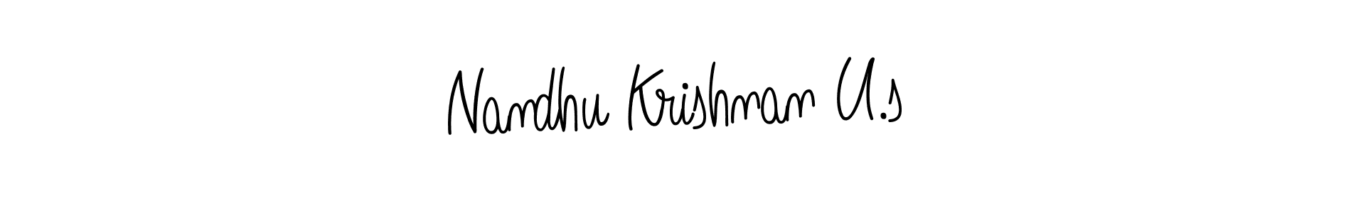 How to make Nandhu Krishnan U.s signature? Angelique-Rose-font-FFP is a professional autograph style. Create handwritten signature for Nandhu Krishnan U.s name. Nandhu Krishnan U.s signature style 5 images and pictures png