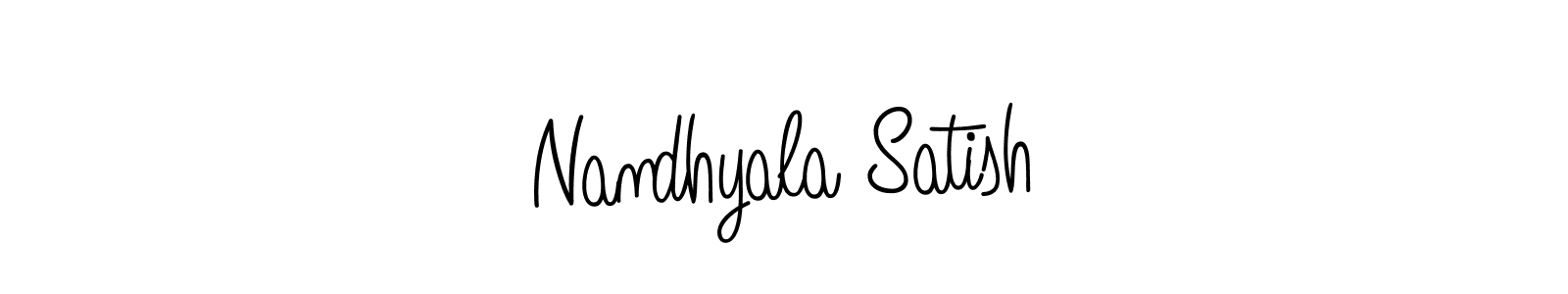 You should practise on your own different ways (Angelique-Rose-font-FFP) to write your name (Nandhyala Satish) in signature. don't let someone else do it for you. Nandhyala Satish signature style 5 images and pictures png