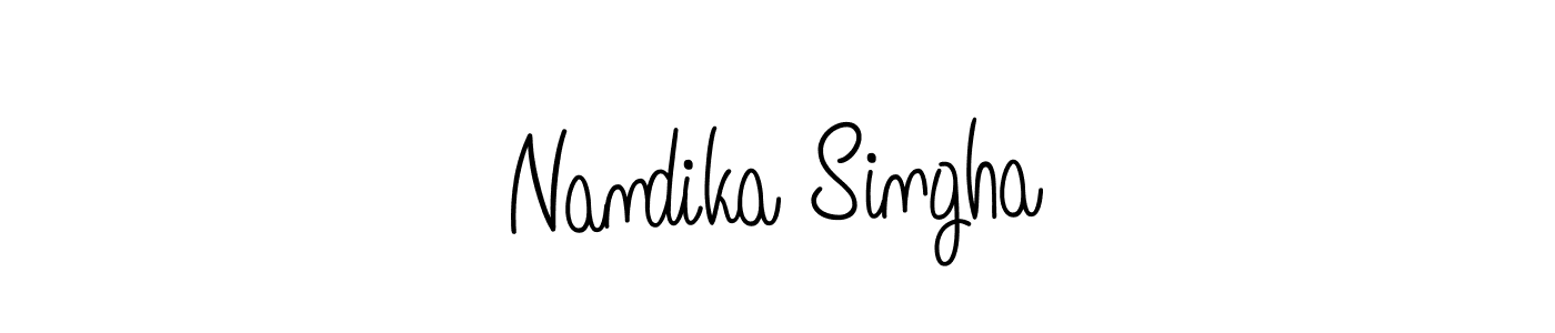 Also we have Nandika Singha name is the best signature style. Create professional handwritten signature collection using Angelique-Rose-font-FFP autograph style. Nandika Singha signature style 5 images and pictures png