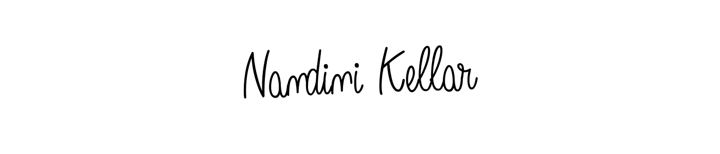 Use a signature maker to create a handwritten signature online. With this signature software, you can design (Angelique-Rose-font-FFP) your own signature for name Nandini Kellar. Nandini Kellar signature style 5 images and pictures png