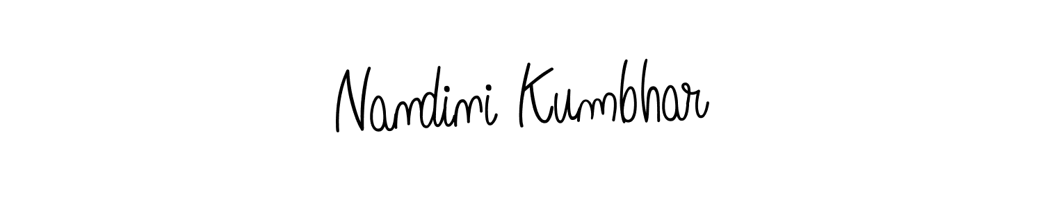 Nandini Kumbhar stylish signature style. Best Handwritten Sign (Angelique-Rose-font-FFP) for my name. Handwritten Signature Collection Ideas for my name Nandini Kumbhar. Nandini Kumbhar signature style 5 images and pictures png