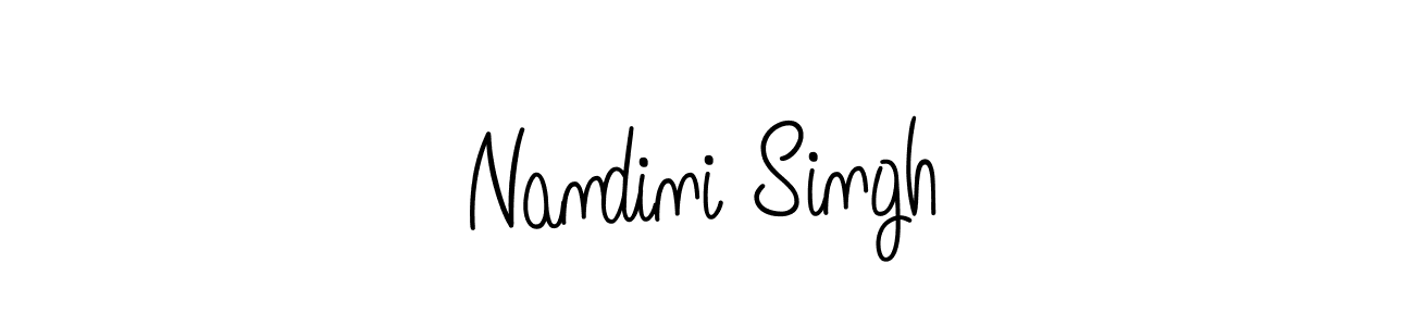 You should practise on your own different ways (Angelique-Rose-font-FFP) to write your name (Nandini Singh) in signature. don't let someone else do it for you. Nandini Singh signature style 5 images and pictures png