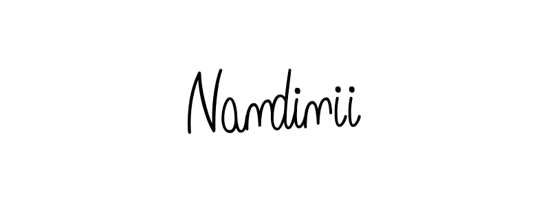 Create a beautiful signature design for name Nandinii. With this signature (Angelique-Rose-font-FFP) fonts, you can make a handwritten signature for free. Nandinii signature style 5 images and pictures png