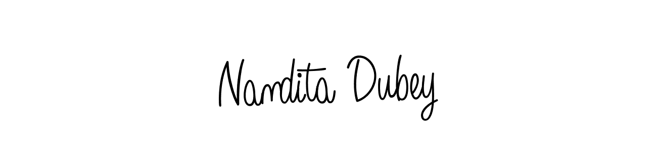 Use a signature maker to create a handwritten signature online. With this signature software, you can design (Angelique-Rose-font-FFP) your own signature for name Nandita Dubey. Nandita Dubey signature style 5 images and pictures png