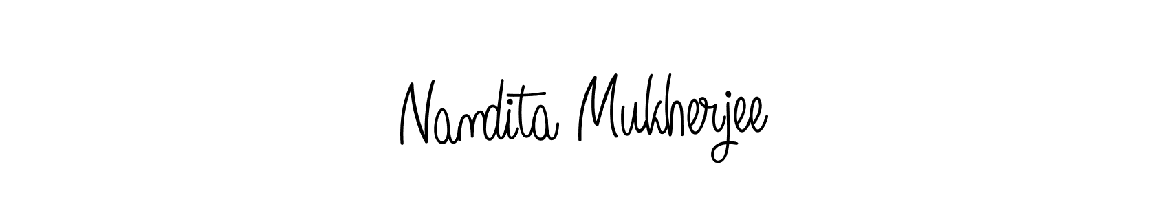 How to make Nandita Mukherjee signature? Angelique-Rose-font-FFP is a professional autograph style. Create handwritten signature for Nandita Mukherjee name. Nandita Mukherjee signature style 5 images and pictures png