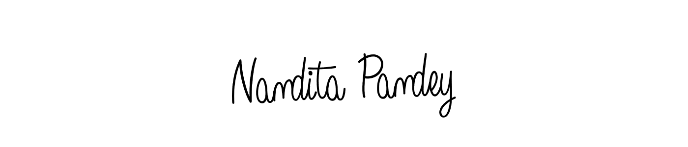 Design your own signature with our free online signature maker. With this signature software, you can create a handwritten (Angelique-Rose-font-FFP) signature for name Nandita Pandey. Nandita Pandey signature style 5 images and pictures png