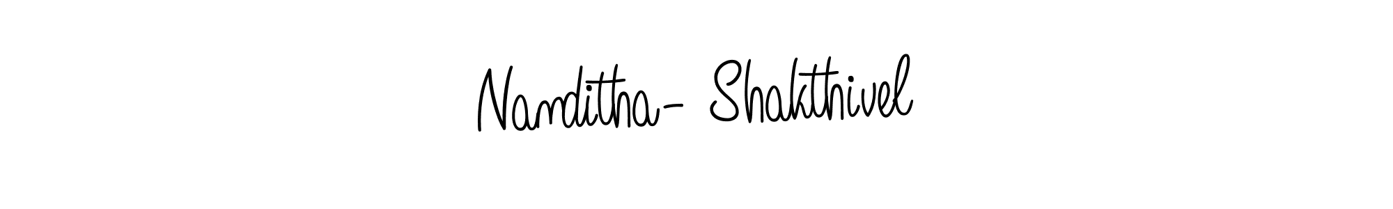It looks lik you need a new signature style for name Nanditha- Shakthivel. Design unique handwritten (Angelique-Rose-font-FFP) signature with our free signature maker in just a few clicks. Nanditha- Shakthivel signature style 5 images and pictures png