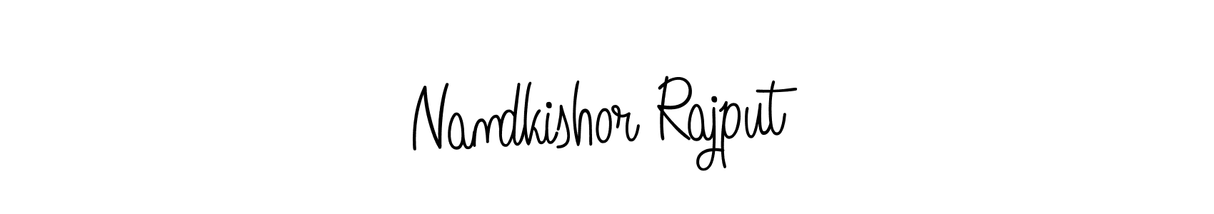 The best way (Angelique-Rose-font-FFP) to make a short signature is to pick only two or three words in your name. The name Nandkishor Rajput include a total of six letters. For converting this name. Nandkishor Rajput signature style 5 images and pictures png