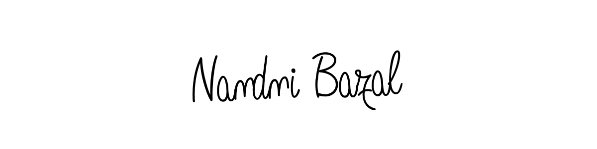 if you are searching for the best signature style for your name Nandni Bazal. so please give up your signature search. here we have designed multiple signature styles  using Angelique-Rose-font-FFP. Nandni Bazal signature style 5 images and pictures png