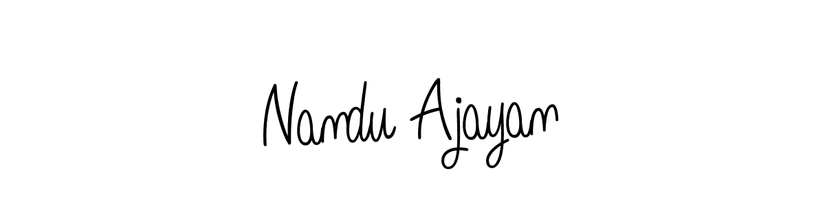 You should practise on your own different ways (Angelique-Rose-font-FFP) to write your name (Nandu Ajayan) in signature. don't let someone else do it for you. Nandu Ajayan signature style 5 images and pictures png