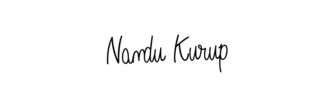 How to make Nandu Kurup name signature. Use Angelique-Rose-font-FFP style for creating short signs online. This is the latest handwritten sign. Nandu Kurup signature style 5 images and pictures png