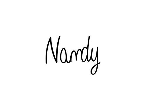 You should practise on your own different ways (Angelique-Rose-font-FFP) to write your name (Nandy) in signature. don't let someone else do it for you. Nandy signature style 5 images and pictures png