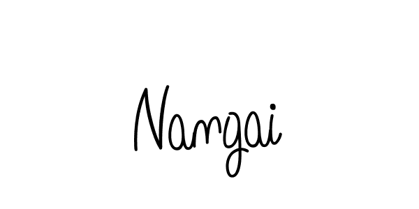 How to make Nangai name signature. Use Angelique-Rose-font-FFP style for creating short signs online. This is the latest handwritten sign. Nangai signature style 5 images and pictures png
