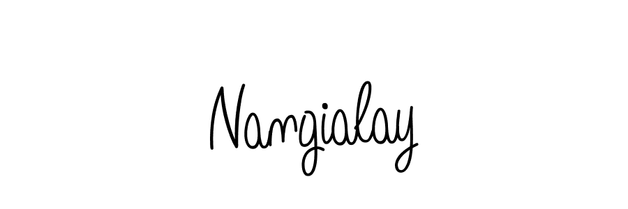 How to make Nangialay name signature. Use Angelique-Rose-font-FFP style for creating short signs online. This is the latest handwritten sign. Nangialay signature style 5 images and pictures png