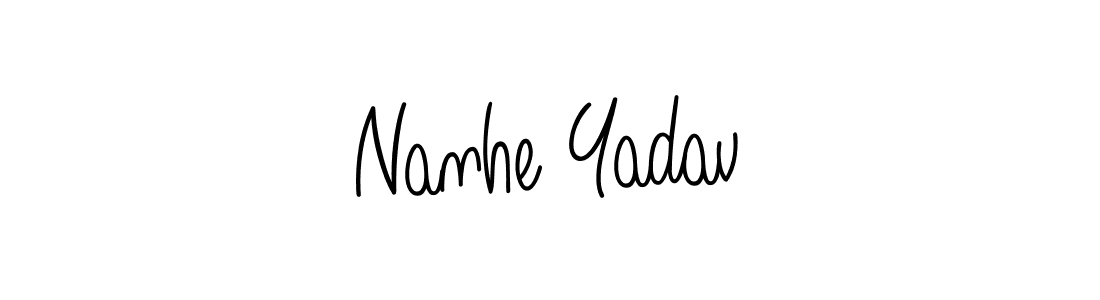 How to make Nanhe Yadav signature? Angelique-Rose-font-FFP is a professional autograph style. Create handwritten signature for Nanhe Yadav name. Nanhe Yadav signature style 5 images and pictures png