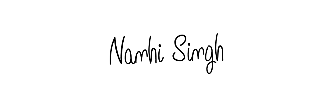 You should practise on your own different ways (Angelique-Rose-font-FFP) to write your name (Nanhi Singh) in signature. don't let someone else do it for you. Nanhi Singh signature style 5 images and pictures png