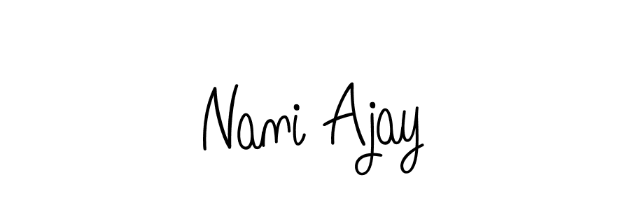 Nani Ajay stylish signature style. Best Handwritten Sign (Angelique-Rose-font-FFP) for my name. Handwritten Signature Collection Ideas for my name Nani Ajay. Nani Ajay signature style 5 images and pictures png