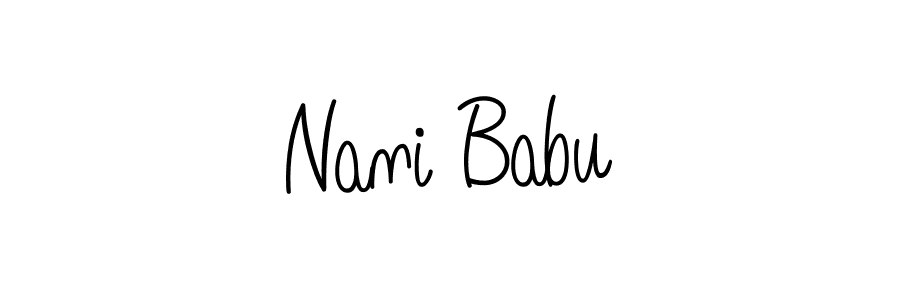 Use a signature maker to create a handwritten signature online. With this signature software, you can design (Angelique-Rose-font-FFP) your own signature for name Nani Babu. Nani Babu signature style 5 images and pictures png