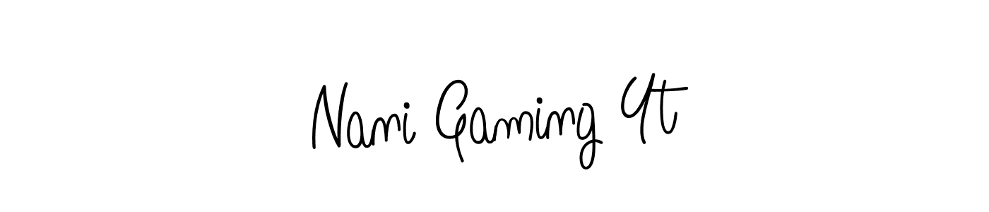 You should practise on your own different ways (Angelique-Rose-font-FFP) to write your name (Nani Gaming Yt) in signature. don't let someone else do it for you. Nani Gaming Yt signature style 5 images and pictures png
