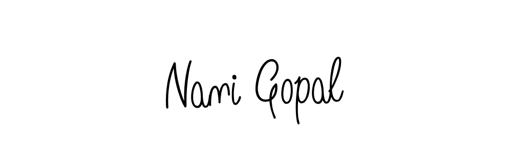 Use a signature maker to create a handwritten signature online. With this signature software, you can design (Angelique-Rose-font-FFP) your own signature for name Nani Gopal. Nani Gopal signature style 5 images and pictures png