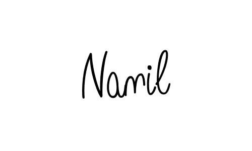 You should practise on your own different ways (Angelique-Rose-font-FFP) to write your name (Nanil) in signature. don't let someone else do it for you. Nanil signature style 5 images and pictures png