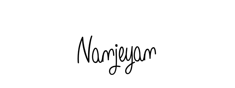 Use a signature maker to create a handwritten signature online. With this signature software, you can design (Angelique-Rose-font-FFP) your own signature for name Nanjeyan. Nanjeyan signature style 5 images and pictures png
